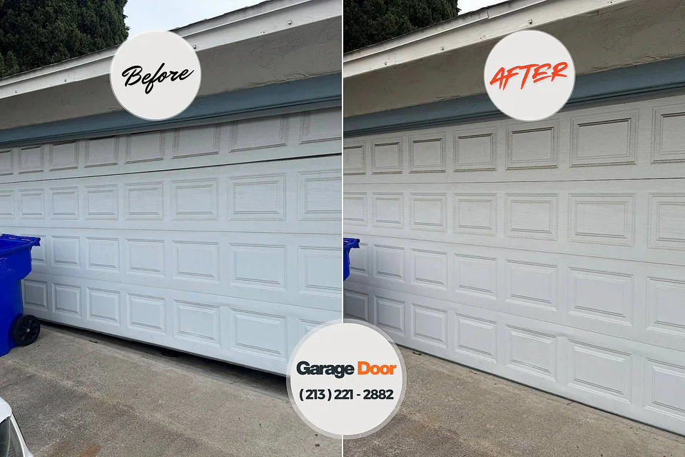 Before and after: garage door repair Ford City, PA